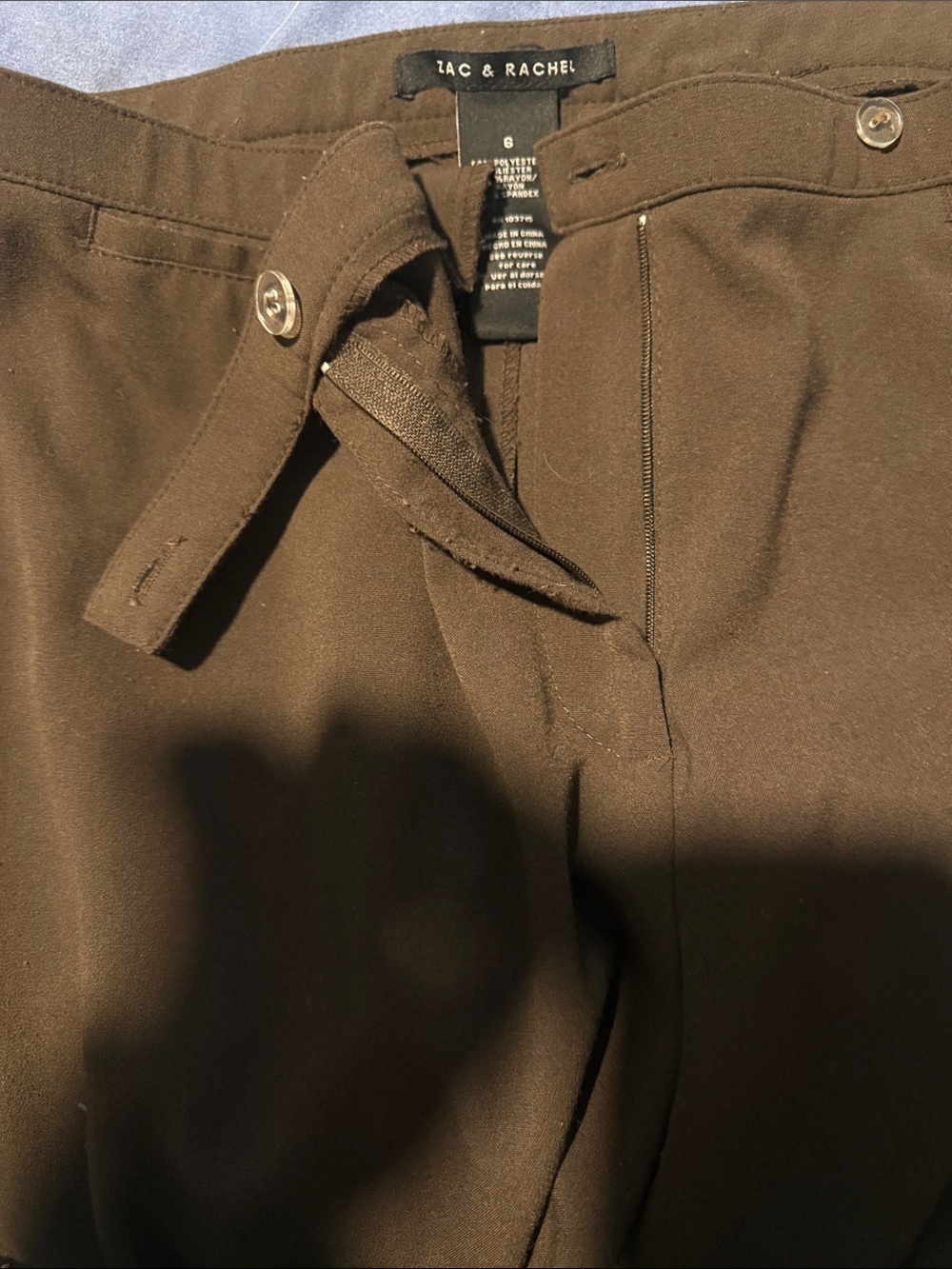 Zac & Rachel Wide-Leg High-Waist Brown Pants - Picture 4 of 4